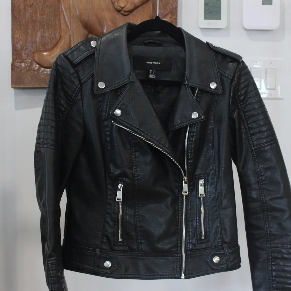 Vero Moda | Kerri Faux Leather Moto Jacket - Picture 3 of 4